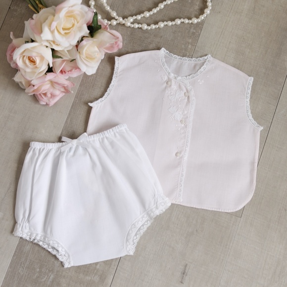 UNIQUE Rare Heirloom Diaper Set Feltman Brothers Size Newborn to 3 Month PERFECT - Picture 1 of 6